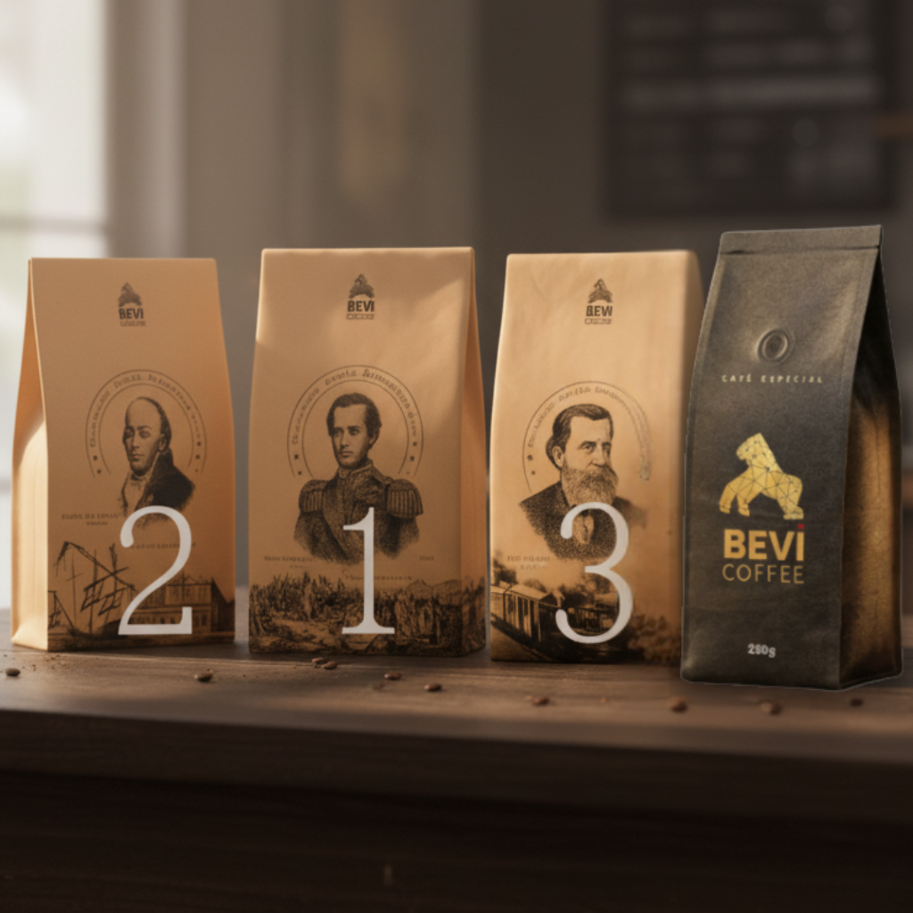 Kit Heróis do Brasil + Bevi Coffee Original